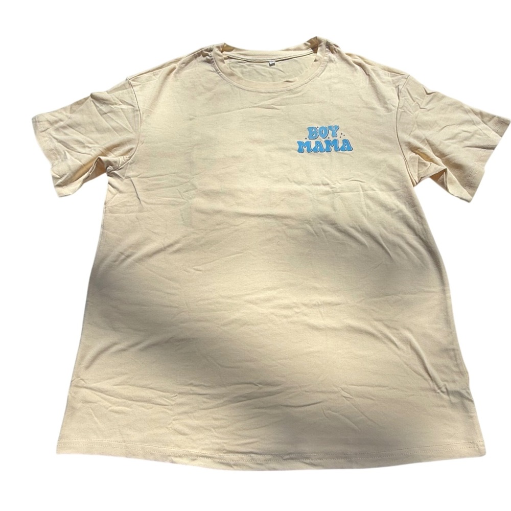 Boy Mama T-Shirt Graphic Tee Cute Mom‎ Life Casual Top